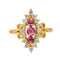 Bague 53 Bague  Marquise Or jaune Diamant, Rubis 58 Facettes 4562575CN