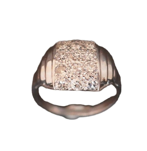 Bague 52 Bague Diamants, Platine Et Or Blanc 58 Facettes 901937