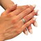 Bague 50 Alliance or blanc double rang diamants 58 Facettes 206
