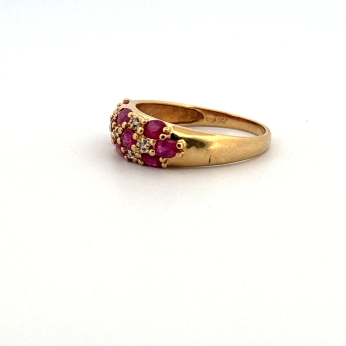 Bague 60 Bague Or Jaune Rubis Diamants 58 Facettes 66-GS38371-13