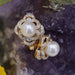 Boucles d'oreilles Boucles d'oreilles perles diamants ajourées 58 Facettes 24-069
