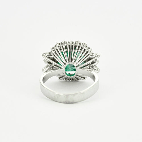 Bague 53 Bague émeraude entourage diamants 58 Facettes GU1