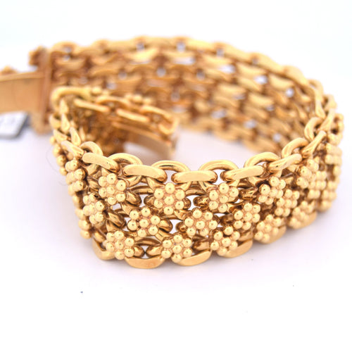 Bracelet Bracelet maille tressée en or jaune 18 kt 58 Facettes BR111