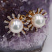 Akoya pearl diamond snowflake earrings 58 Facettes 24-072