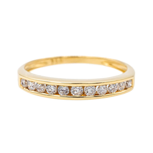 Bague 52 Bague Demi alliance Or jaune Diamant 58 Facettes 3002244CN