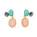 Boucles d'oreilles Tiffany & Co - Boucles d'oreilles Paloma Picasso en or jaune, corail et turquoise 58 Facettes G13710