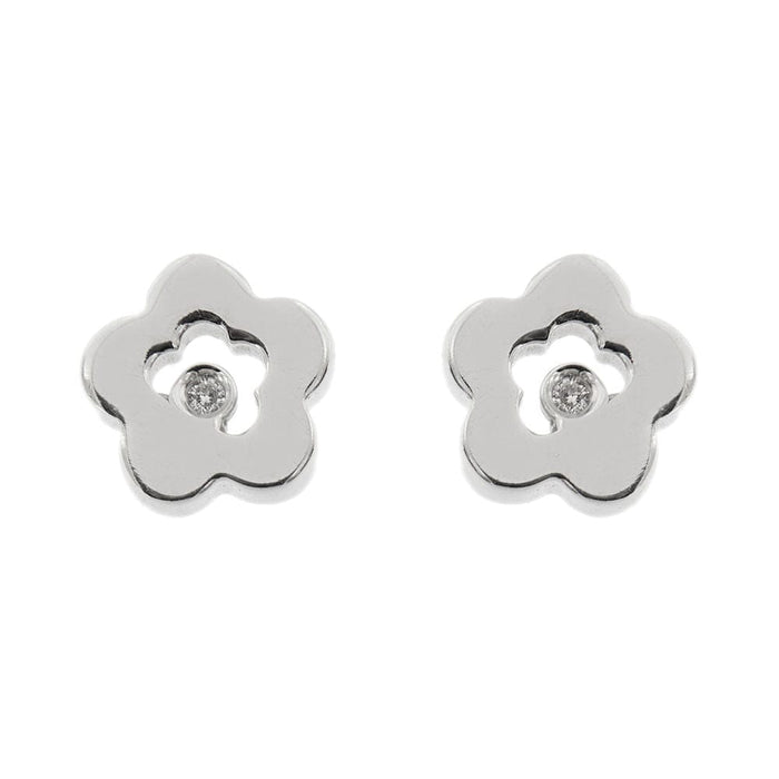 Boucles d'oreilles Boucles d'oreilles fleurs avec diamants 58 Facettes 27897