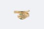 Bague Oro Giallo / 23 Bague serpent en or jaune sertie d'émeraudes et de diamants 58 Facettes ANL779