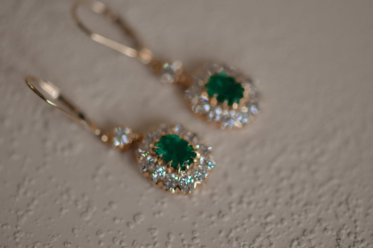 Antique emerald earrings