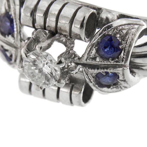 Bague Bague avec saphirs et diamants 58 Facettes 30533