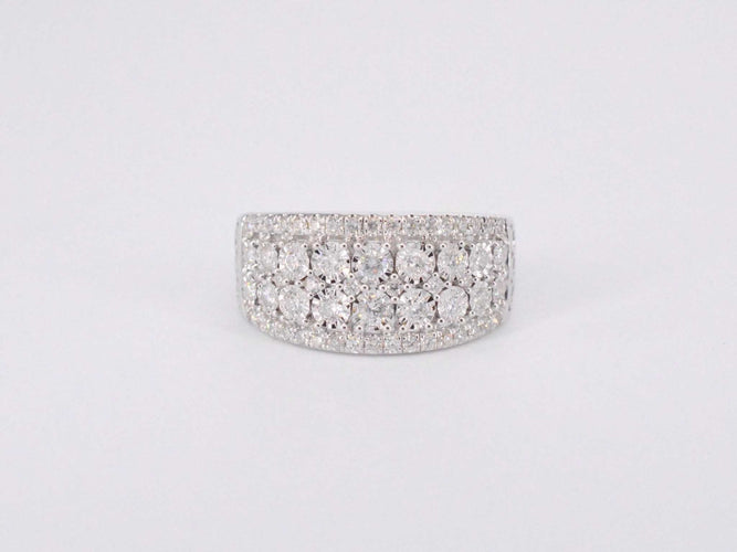 Bague 54 Bague en or blanc avec diamants 1,00 carat 58 Facettes 2188