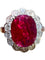 Bague 52 Bague Pompadour or blanc, rubis sang de pigeon et diamants 58 Facettes 4620 A
