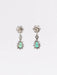 Boucles d'oreilles Boucles d'oreilles pendantes or blanc émeraudes diamants 58 Facettes 1019.3