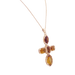 Pendentif Pendentif "Croix" or rose, citrines. 58 Facettes 34098