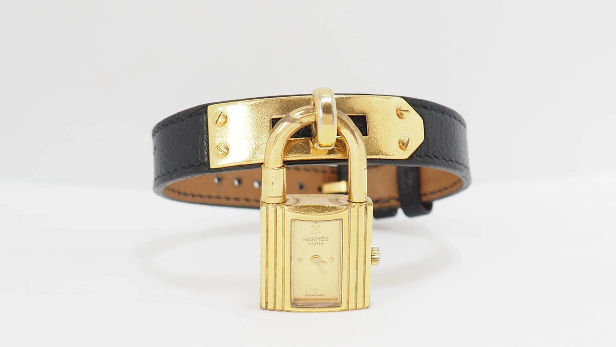 HERMES - Montre Kelly-Cadenas plaqué or