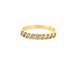 Ring 56 Alliance Demi-Tour Yellow Gold and Diamonds 58 Facettes 27-GS33943-1