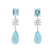 Boucles d'oreilles Boucles d'oreilles pendantes en or blanc avec topaze bleue et diamant 58 Facettes G13548