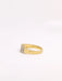 Ring Vintage ring in gadrooned gold and diamonds 58 Facettes J316