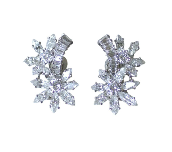 Boucles d'oreilles Guillemin & Soulaine Boucles d'Oreilles Fleur Diamants 58 Facettes