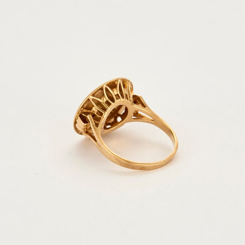 Bague 47 Bague or rose et gris, saphir et diamants 58 Facettes RAM2687