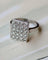 Bague 56.5 Bague Art Déco Rectangle Or Blanc et Diamants 58 Facettes A11240