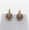 Boucles d'oreilles Dormeuses cible art déco or jaune et platine, diamants 58 Facettes A05769