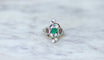 Bague Bague Belle Epoque fleur émeraude et diamant 58 Facettes