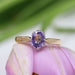 Bague 51 Bague ancienne saphir violet montée en solitaire 58 Facettes 13-008