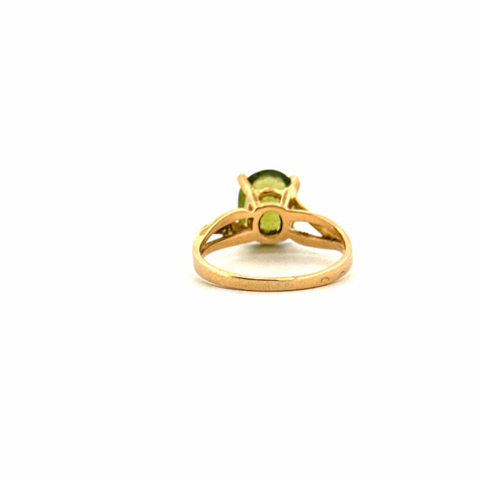 Bague 47 Solitaire Or Jaune 18k & Péridot 58 Facettes 55-GS29854