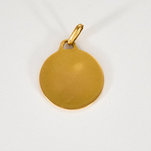 Pendentif AUGIS - Médaille d'Amour - or rose et gris, rubis de synthèse et diamants 58 Facettes RSY03952