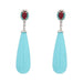 Boucles d'oreilles Pendants d'oreilles turquoise rubis et diamants 58 Facettes 24-185