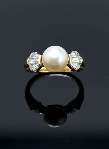 Bague Raffinato anello con perla e diamanti 58 Facettes