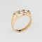 Vintage Three Diamond Ring Sz 10 Band 14k Yellow Gold Trilogy Estate Jewelry 58 Facettes G14055