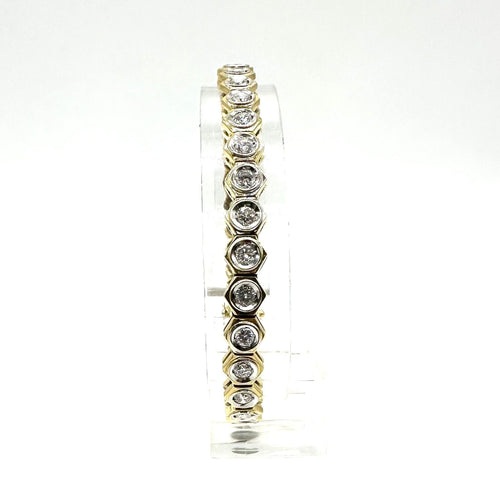 Bracelet or jaune et rivière diamants 58 Facettes Z15B51553