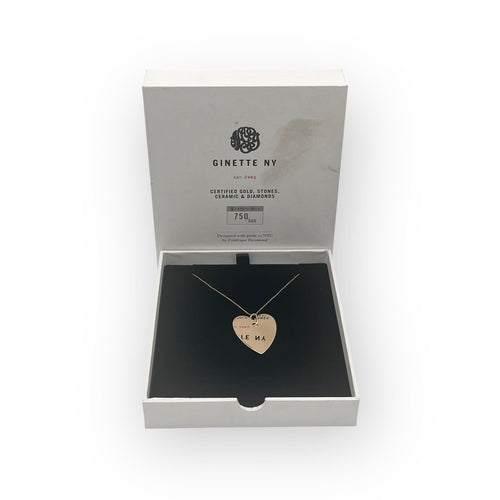 Collier Collier Or rose Coeur Ginette NY 58 Facettes 149056883