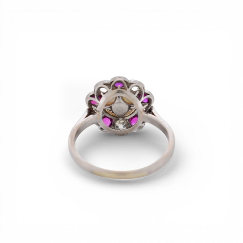 Bague 56 Bague Art Déco – Perle Naturelle, Rubis & Diamants, 1920 58 Facettes 497