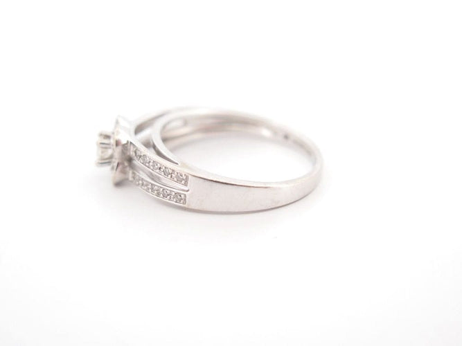 Bague 53 bague MAUBOUSSIN solitaire chance of love n1 or blanc diamant 58 Facettes 259023