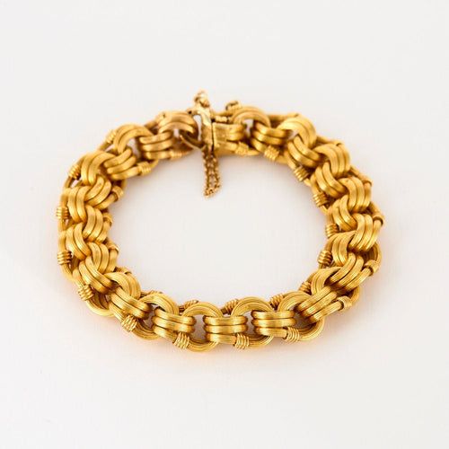 Bracelet Délicat Bracelet or jaune godronné 58 Facettes THI0216