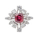 Bague 52 Bague Or blanc Rubis 58 Facettes 3030088CN