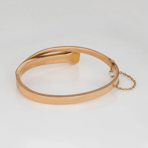 Bracelet Bracelet antique à clous édouardiens L. Fritzsche en or rose 14 carats en forme de fer à cheval 1908 58 Facettes G13753