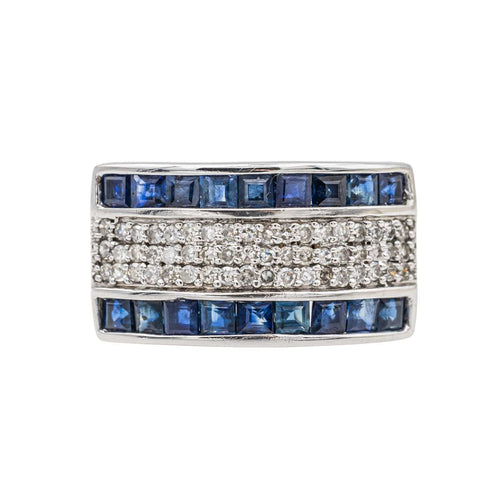 Bague 57 Bague Or blanc Saphir 58 Facettes 3646128CN