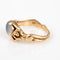Antique Art Nouveau Moonstone Ring Sz 4.75 Nude Figural Vintage 14k Yellow Gold 58 Facettes G14162