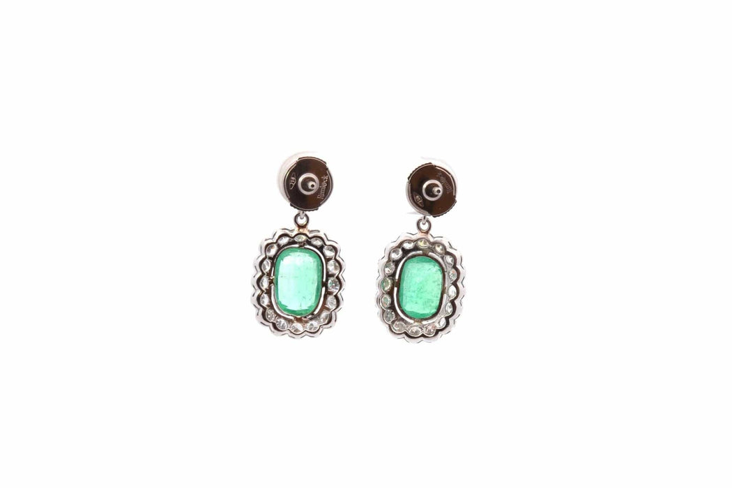 Boucles d'oreilles Boucles d'oreilles vintage émeraudes et diamants 58 Facettes 26210-26395-26396