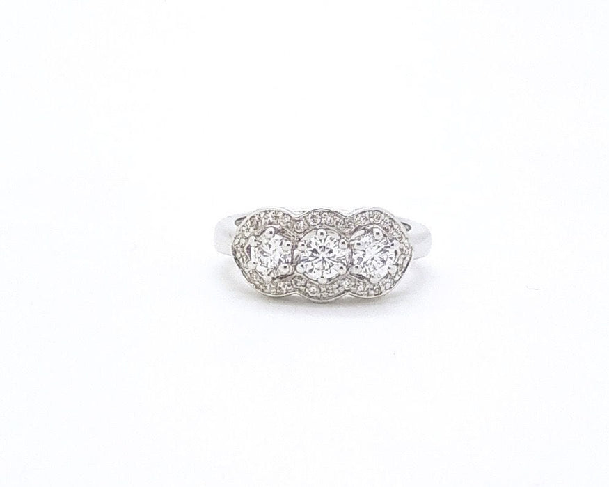 Bague BAGUE TRILOGIE EN OR BLANC 0,91 CT 58 Facettes