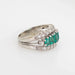 Ring 48 Vintage Emerald Diamond Ring White Gold 58 Facettes G13361