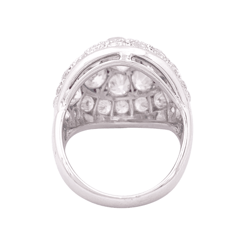 Bague 50 Bague pavage or blanc, diamants. 58 Facettes 34033