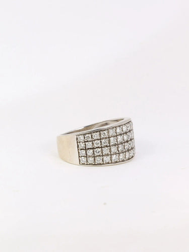 Bague Bague bandeau vintage en or blanc et diamants 58 Facettes J20
