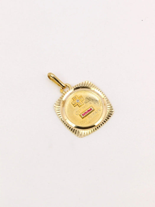 Pendentif Médaille amour Augis carrée 58 Facettes J512