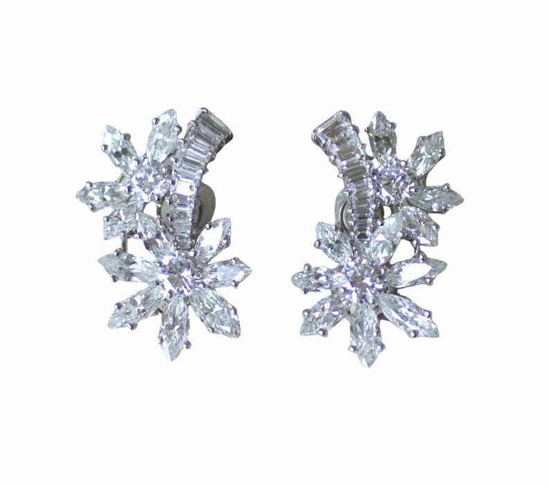 Guillemin & Soulaine Boucles d'Oreilles Fleur Diamants