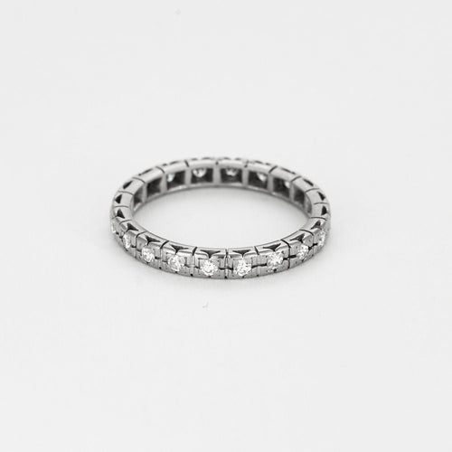 Bague 53 Alliance or gris et diamants 58 Facettes RAM2654